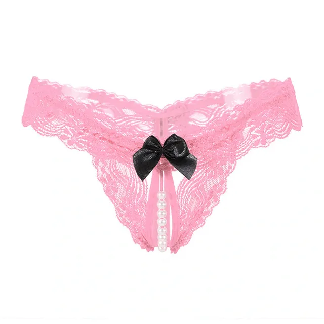 Women's erotic thong with beads