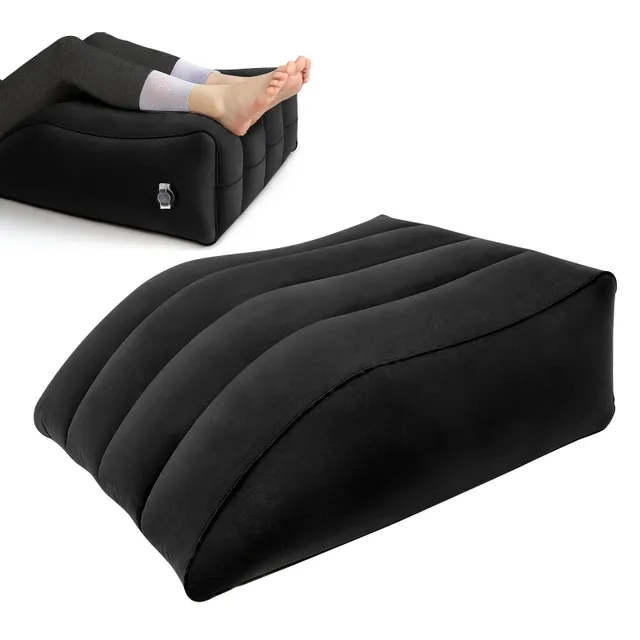 Lift pillow for legs: Inflatable wedge pillow, comfortable cushion for legs for relief from pain of legs and back