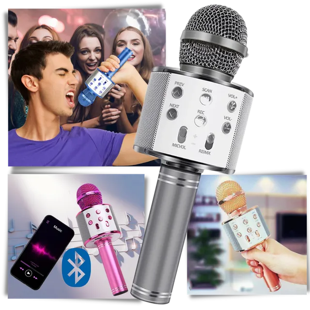 Microfon Bluetooth fără fir pentru karaoke