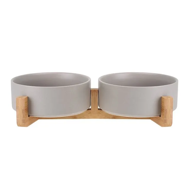 Ceramic bowls for cats with stand