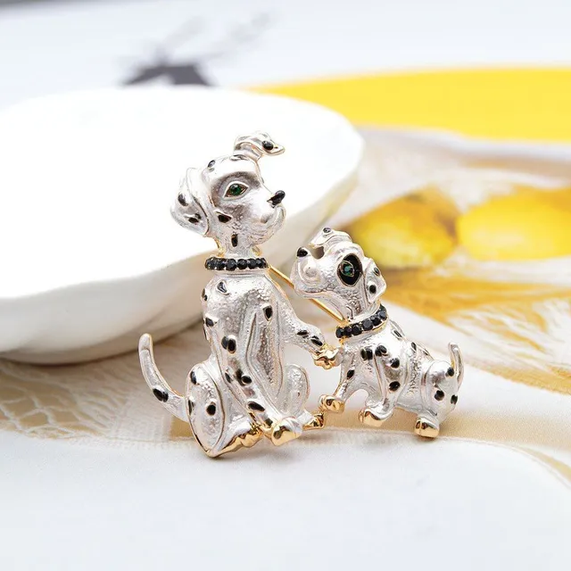 Stylish modern Dalmatian brooch