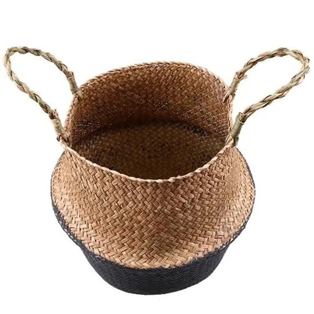 Rattan folding pot