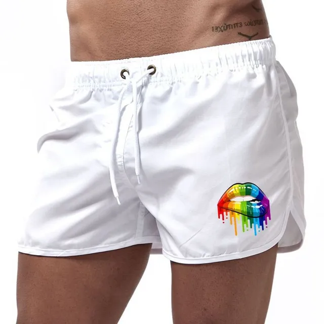 Men's coloured swim shorts - Rainbow