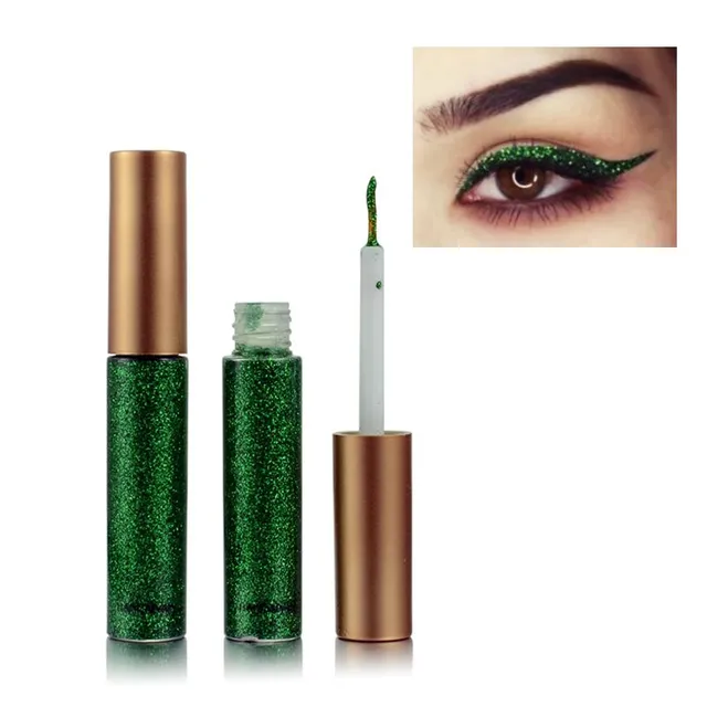 Kolorowy, połyskujący eyeliner zelena