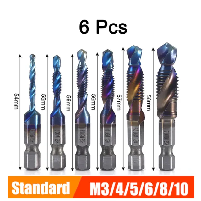 Impact drills Titanium drills with hexagonal shank HSS with metric ...