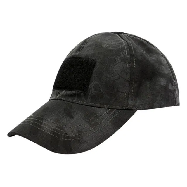 Military camouflage cap with Velcro