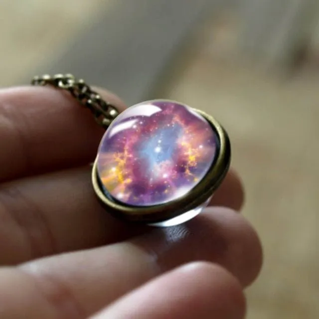 Stylish necklace with planet SPACE