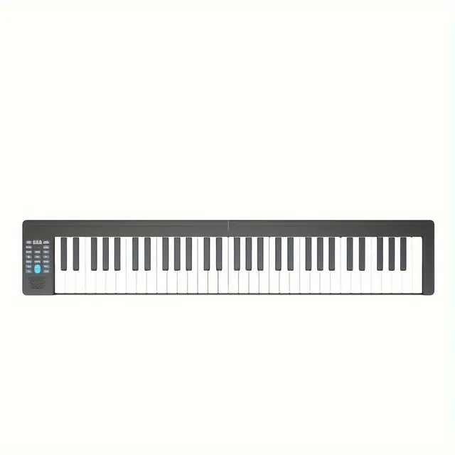 Compact smart piano with 61 keys - online music teaching, external audio and headphones, standard size, LED display, USB