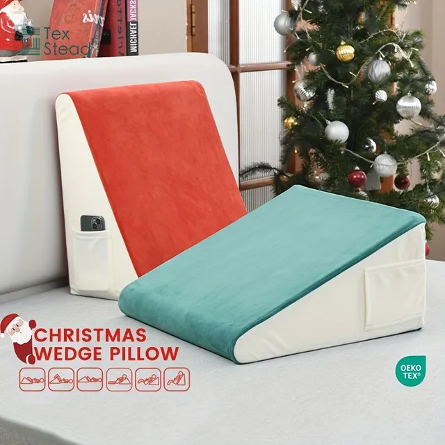 1pc Clín Pillow To Sleep, Clín Pillow After Operation, Triangle Pillow, Wedge Air Layer Sleeping Pillow, Clín Pillow From Memory Foams, Christmas Decoration Home, Christmas Gift, Needs To Living Rooms