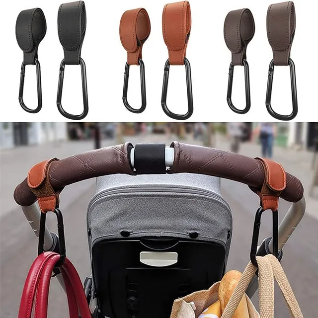 Leather Velcro hook for stroller