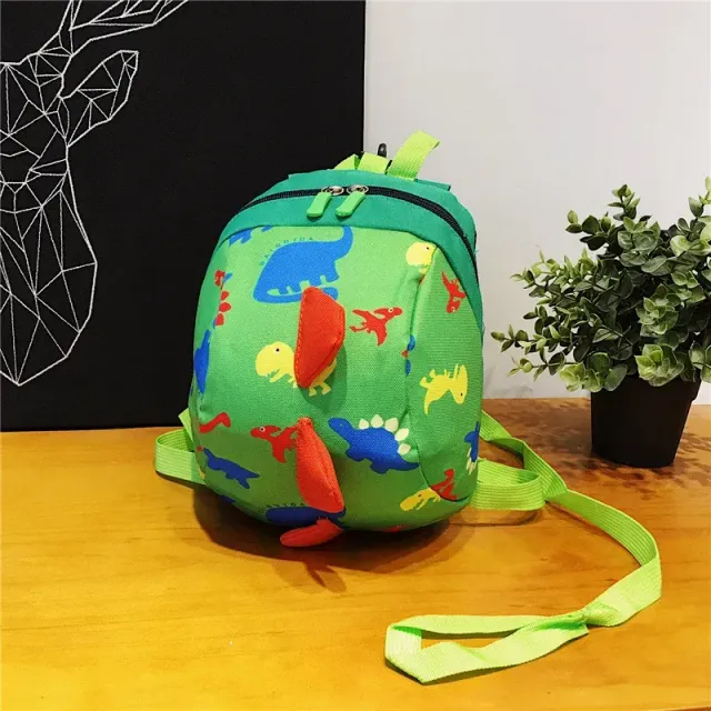 Children's backpack with the theme of cartoon characters and guide cord