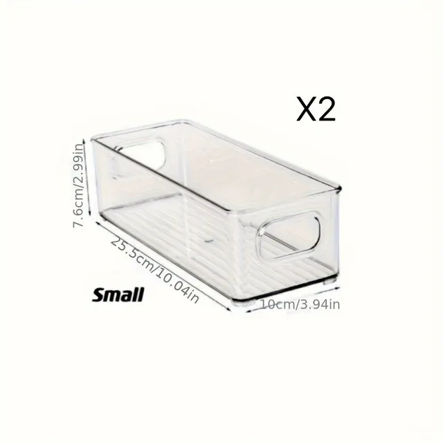 2/4/6pcs Storage boxes for fridge with transparent walls and handles