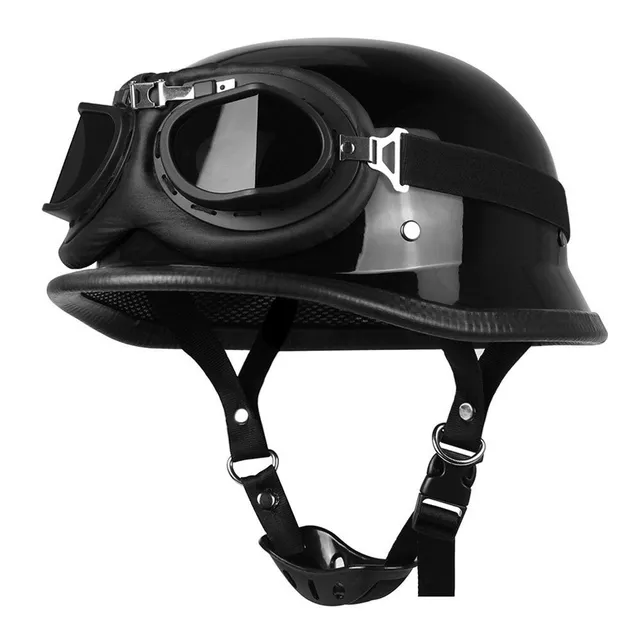 Kask motocyklowy retro