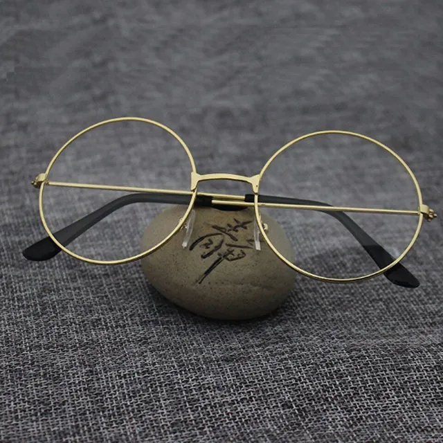 Unisex round nondioptric vintage glasses