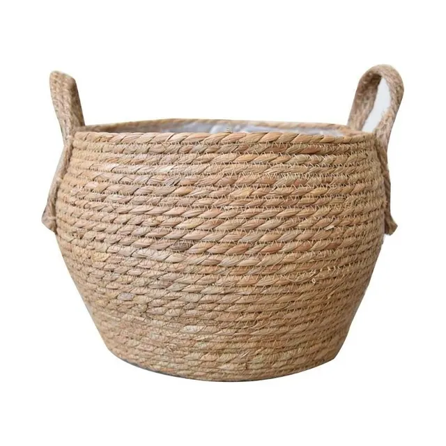 Straw flower pot