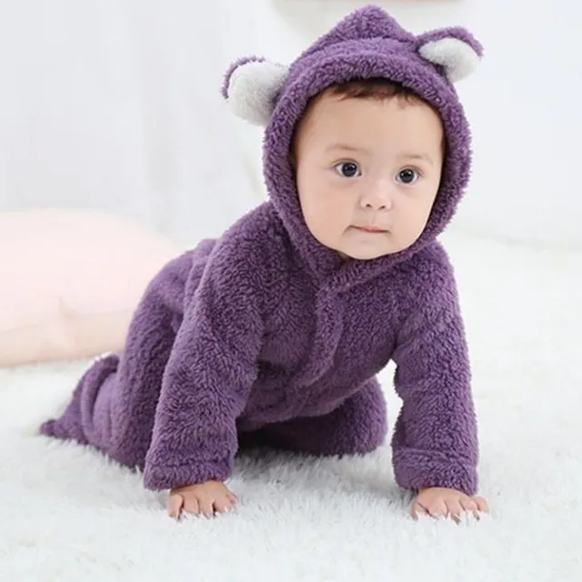 Baby winter jumpsuit with ears - 7 colours