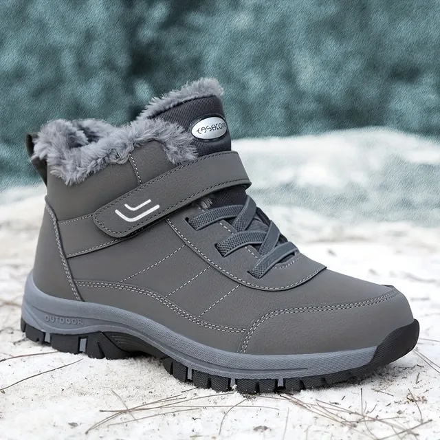 Winter-Schneestiefel für Herren mit warmem Plüschfutter, rutschfest, für Outdoor-Aktivitäten