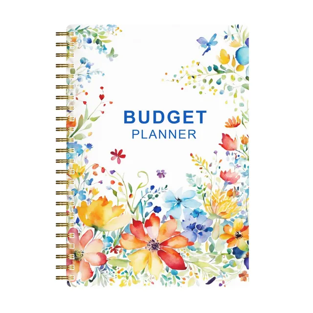 Finance and spending organizer - Monthly budget planner for efficient management (in Czech a5) Flowers-1