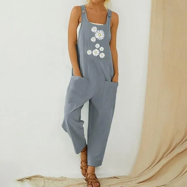 Ladies summer jumpsuit with pattern
