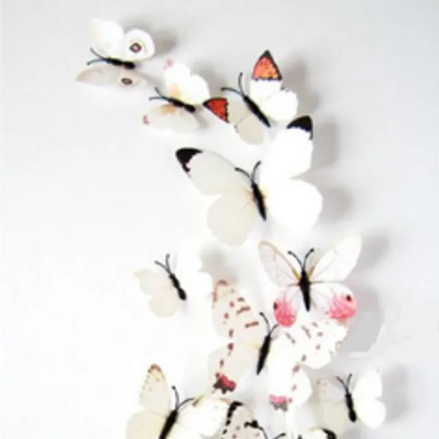 3D Butterfly wall decoration - 12 pcs