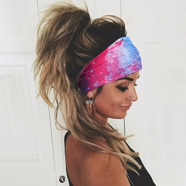 Women's wide fabric multicoloured headband 7