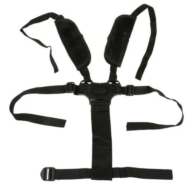 Baby five-point safety belt for stroller Black