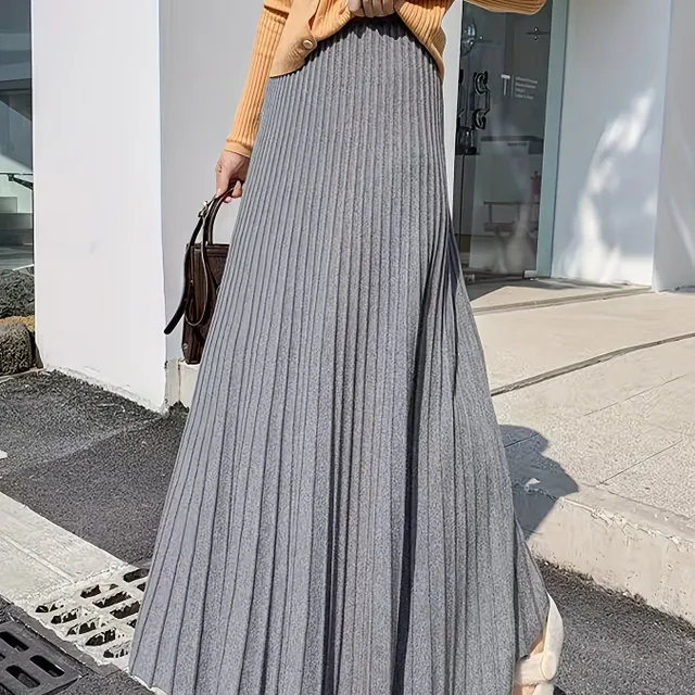 Jupe maxi élastique avec plis box pour des journées d'aventure