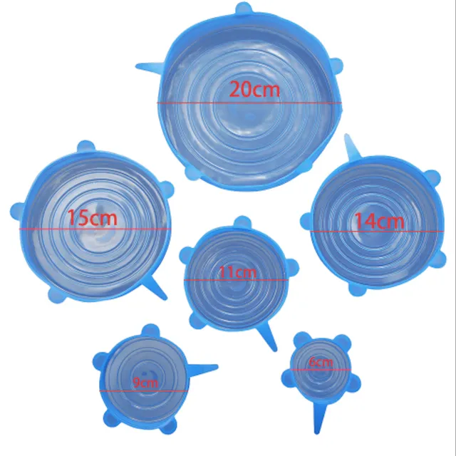 Silicone lids for containers 6 pcs