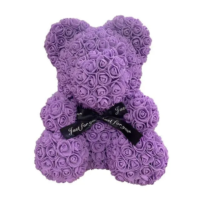 Gift teddy bear full of roses - more variants