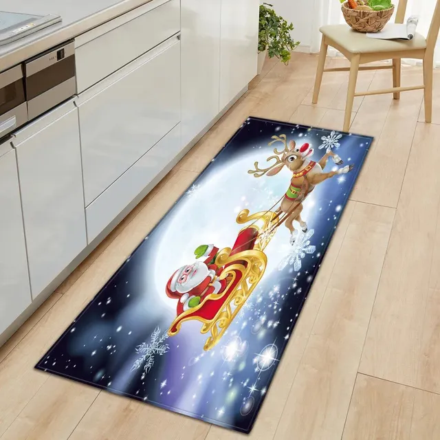 Cute carpet for Christmas season - Rectangular carpet with anti-slip surface for bedroom