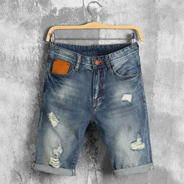 Men's summer denim shorts