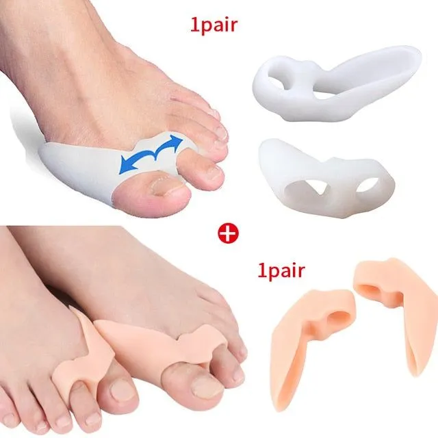 Toe Corrector Orthotics Foot Care Bone Toe Correction Soft Pedicure Socks Toe Straightener Silicone Toe Separator