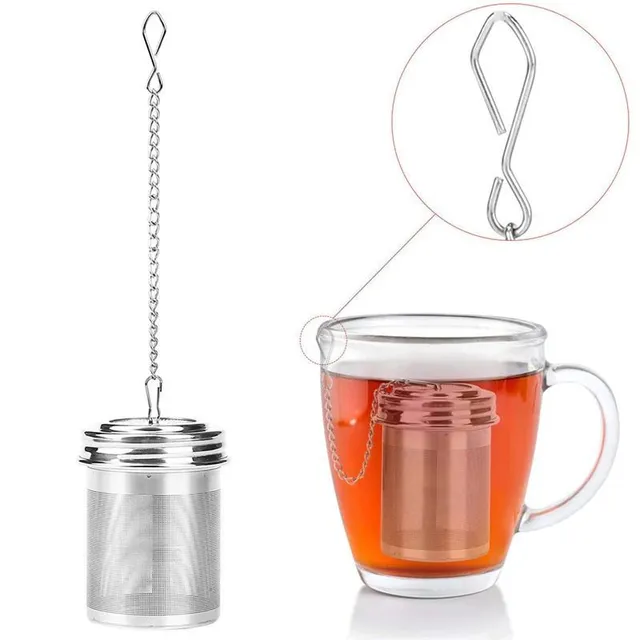 Stainless steel strainer for steeping tea leaves