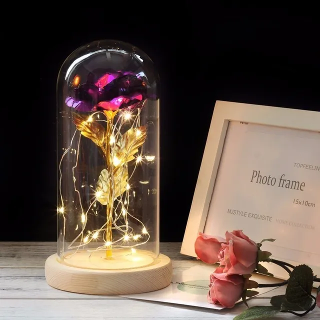 LED Roses in glass vase