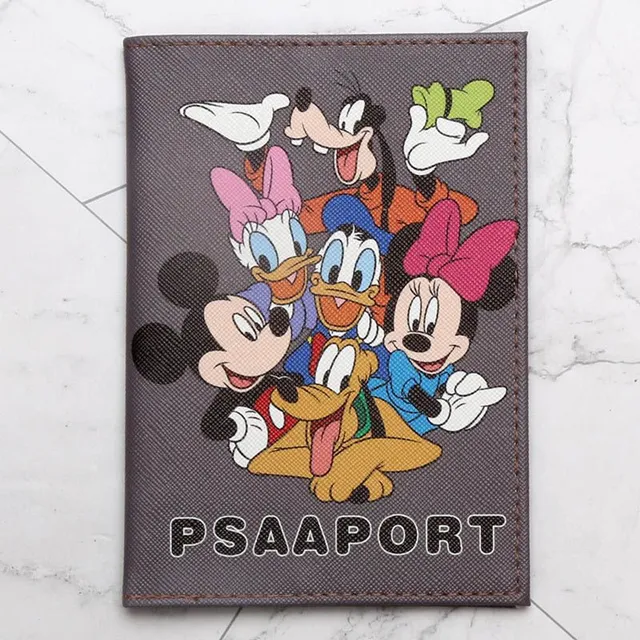 Passport case with favourite cartoon heroes