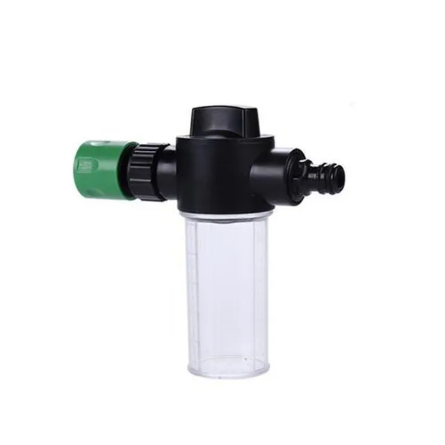 Foam nozzle for high pressure dishwashers