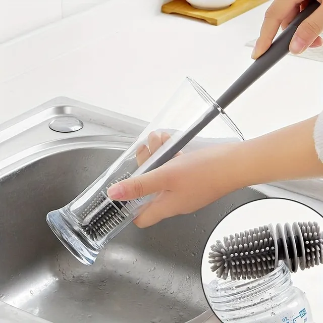 1 Pièce, brosse à tasses, brosse de nettoyage pour bouteilles avec long manche, brosse à taches de thé