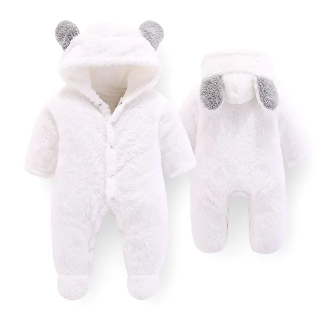 Children's furry jumpsuit with ears