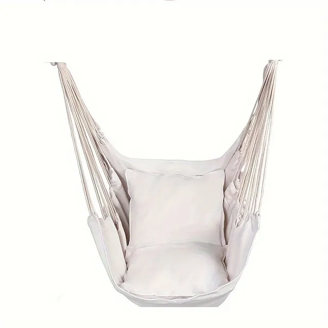 Outdoor Swing Network, Camping Swing, Garden Bedroom, Balcony, Single Seat, Hanging Armchair For Staying in Hotel Se 2 Pillow