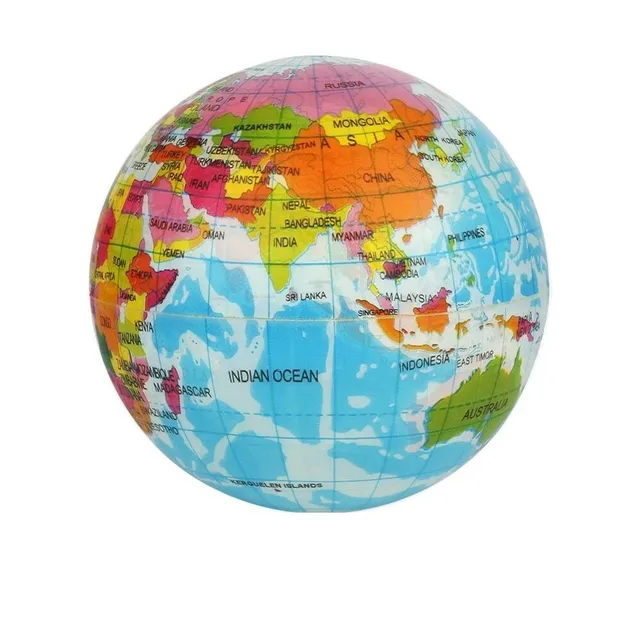 Boule anti-stress globe terrestre