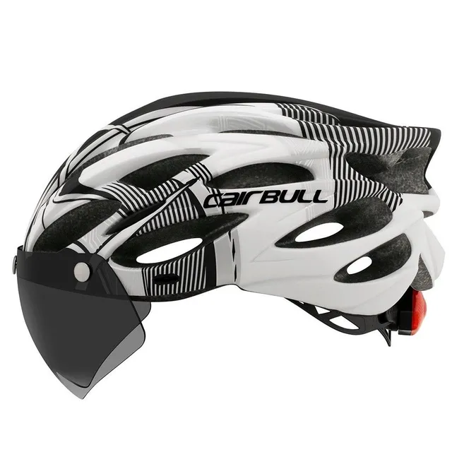 Kask rowerowy z okularami M/L 54 - 61 cm