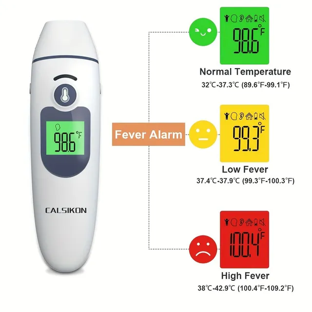 Ušný a predný termometer pre dospelých, termometer pre tvár človeka, digitálny termometer pre horúčku