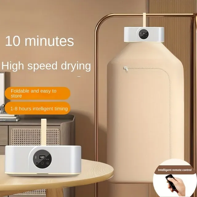 Stylish and practical portable timer dryer for efficient drying of linen and towels - Domestic necessity