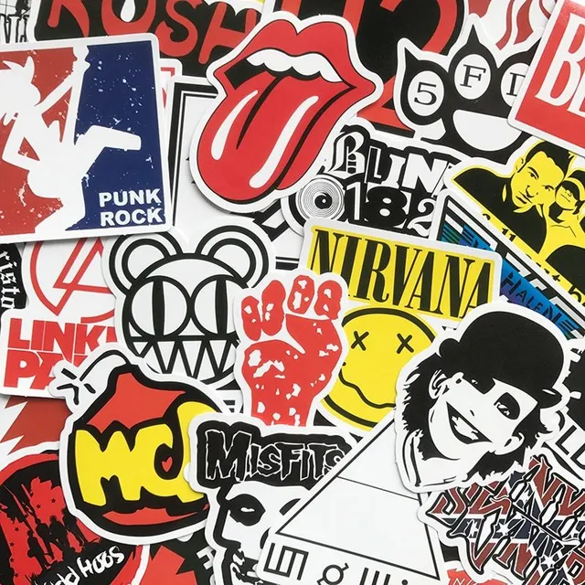 Retro waterproof stickers - 50 random pieces