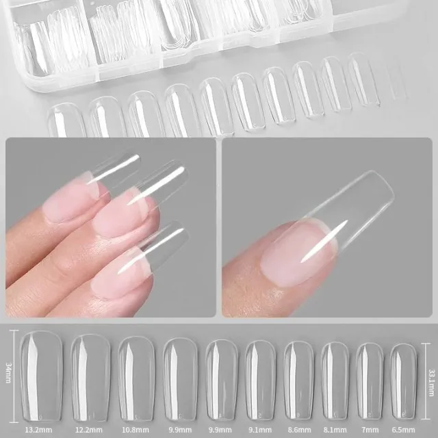 Artificial adhesive nails for creating acrylic nails in several shapes Ipatiy