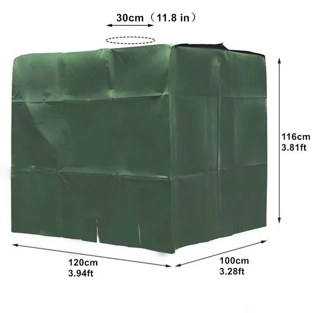 Husă exterioară pentru rezervor IBC de 1000L - impermeabilă, rezistentă la praf și izolată termic pentru butoaie de apă de ploaie