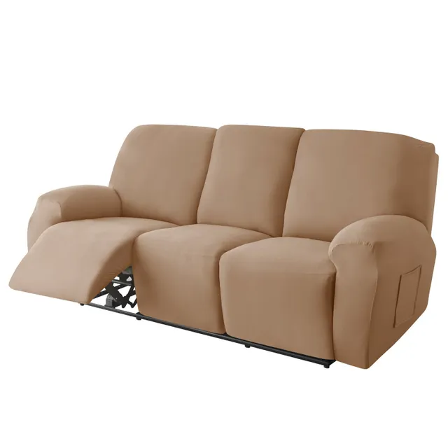 8ksNádherná sametová pohovka - Prátko pro 3-místný rozkládací gauč - Chrání nábytek s kapsou na boku - Pružná a pohodlná