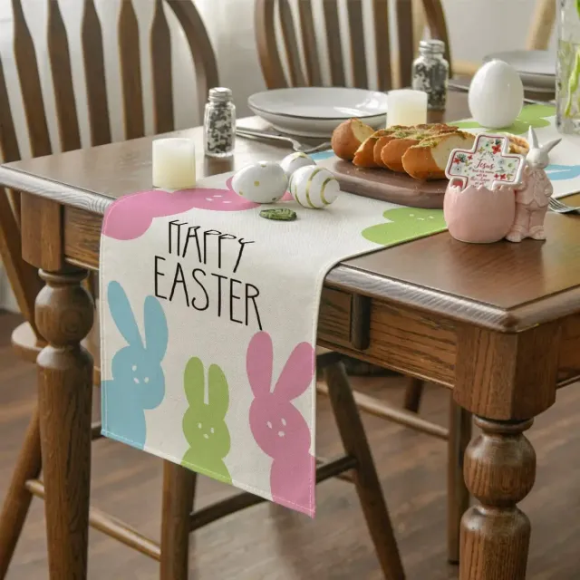 Easter tablecloth tread with rabbit and carrot motif