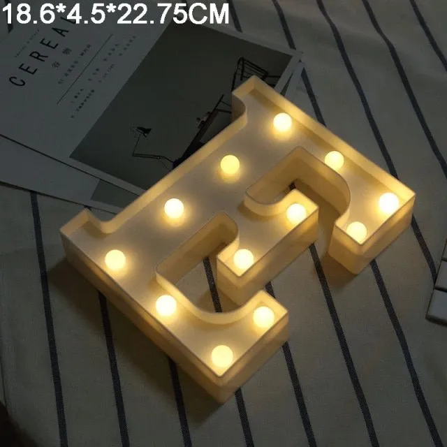 Lettres LED lumineuses