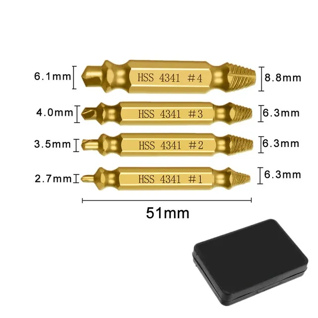 4/5/6 PCS uszkodzone Bolt Extractor Zestaw wierteł Stripped Broken Bolts Bolt Extractor łatwo usunąć Demolition Tools